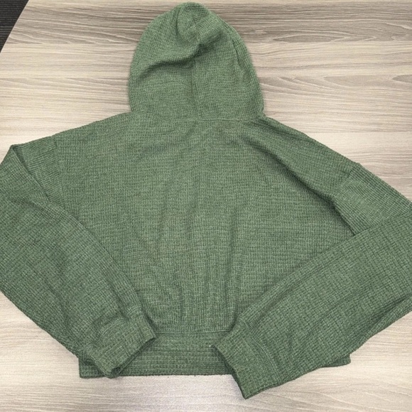 Gilly Hicks bundle (2) cropped zip up hoodies jackets Size Small Green & Gray - Picture 3 of 9